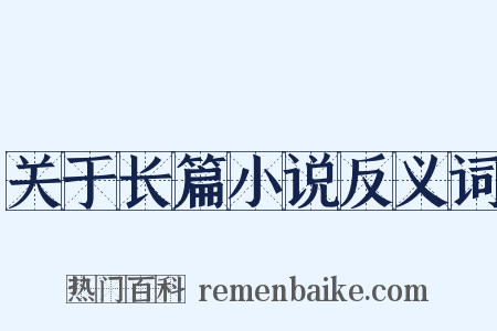 关于长篇小说反义词是什么意思的图片